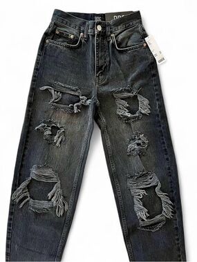 BDG Black Distressed Relaxed Jeans